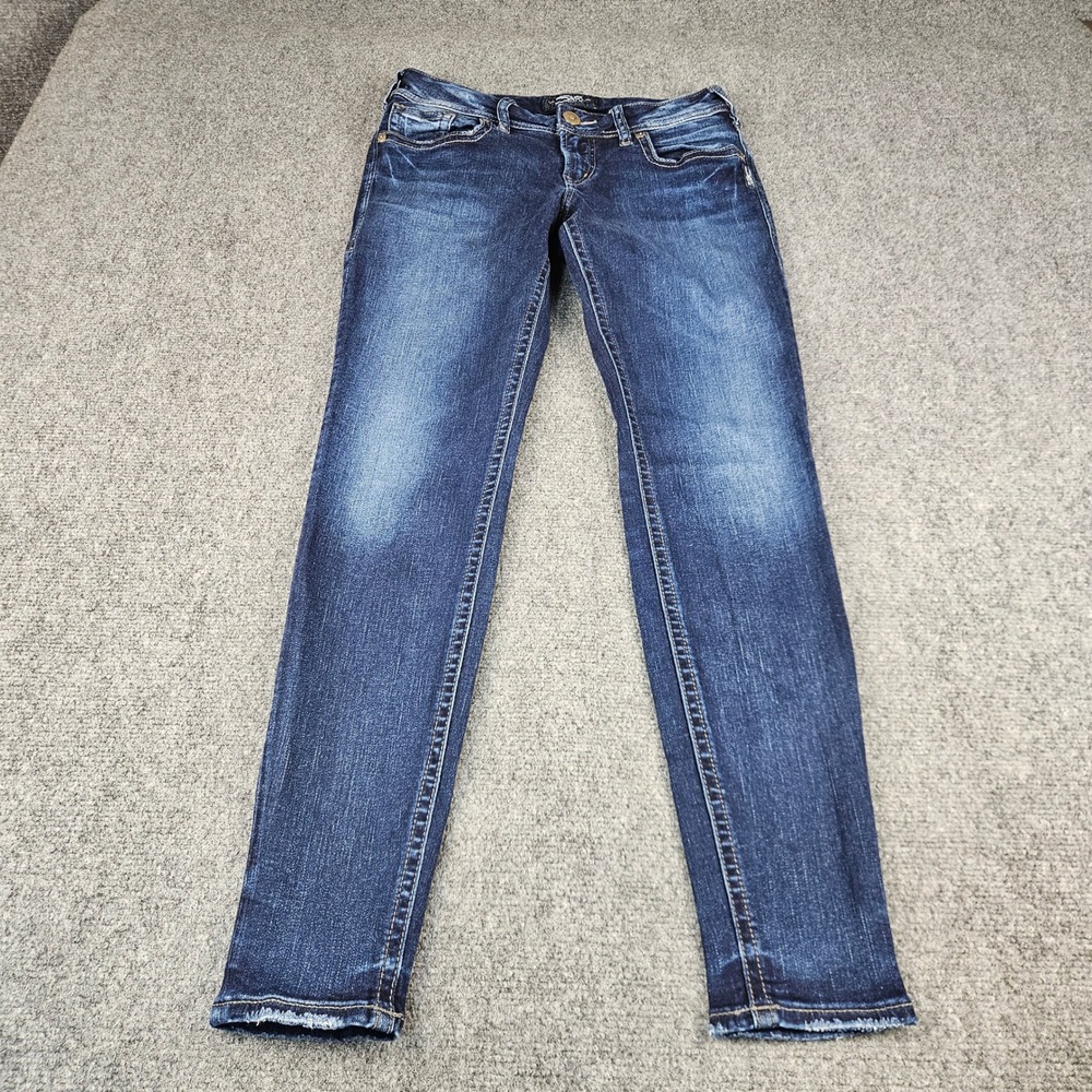 Silver Jeans Co Suki Super Skinny Dark Wash Denim W28 L29 L93023SSX492